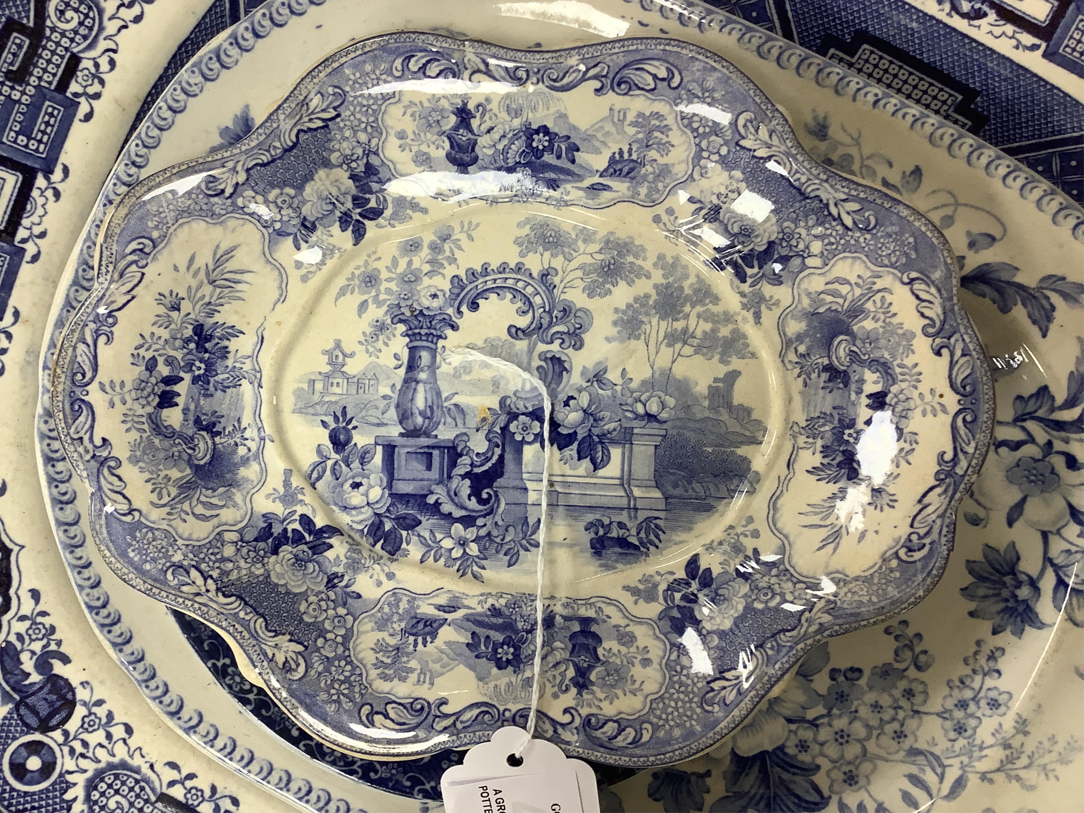 A group of Victorian pottery including Spode. Condition - mostly fair